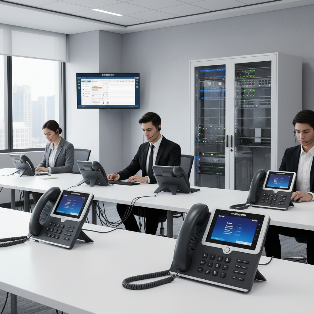 Système de téléphonie IP Grandstream avec téléphones VoIP professionnels
